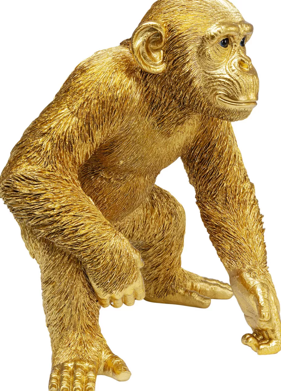 KARE Design Opbergers | Woondecoratie<Decofiguur Playing Ape Goud 50cm