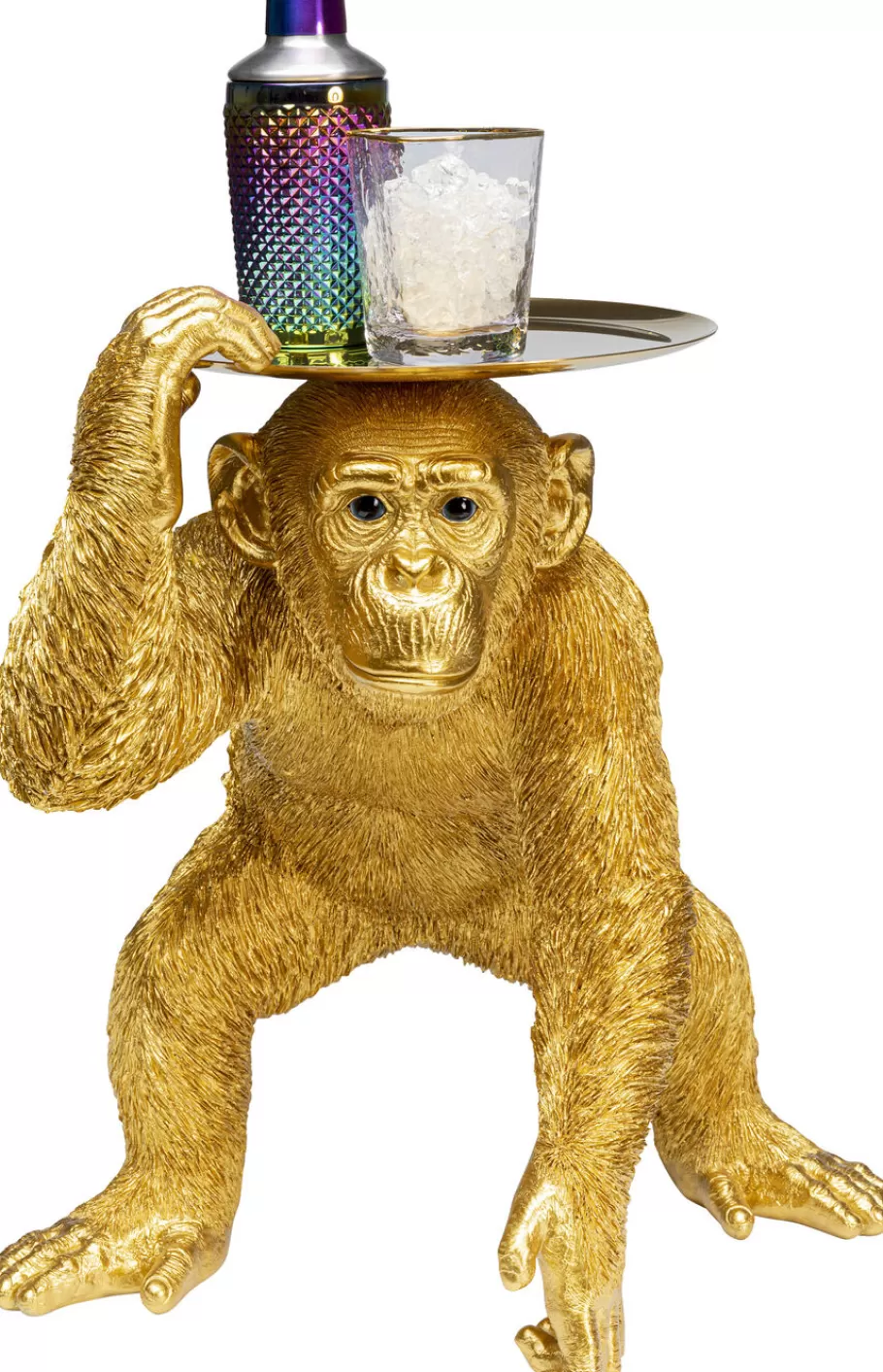 KARE Design Opbergers | Woondecoratie<Decofiguur Playing Chimp Butler Gold 52cm