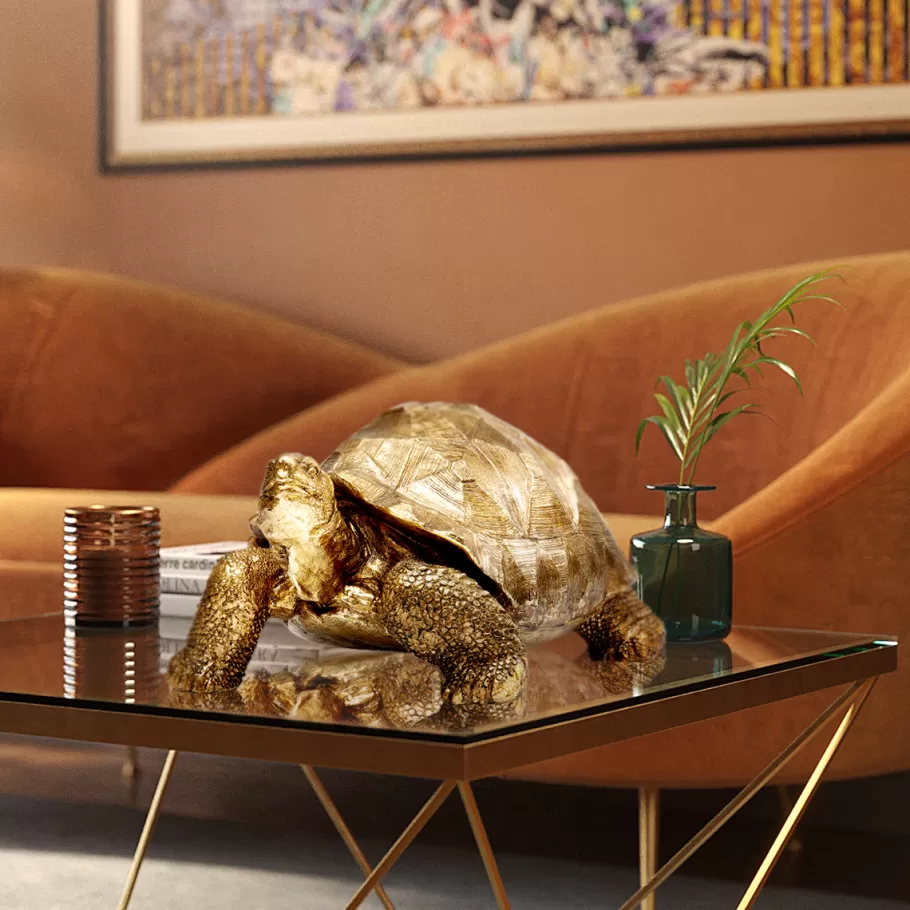 KARE Design Opbergers | Woondecoratie<Decofiguur Schildpad Goud Medium