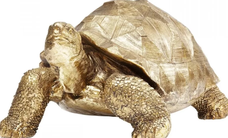 KARE Design Opbergers | Woondecoratie<Decofiguur Schildpad Goud Medium