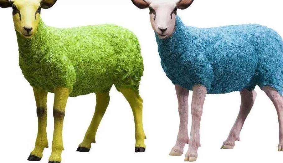 KARE Design Opbergers | Woondecoratie<Decofiguur Sheep Colore Groen