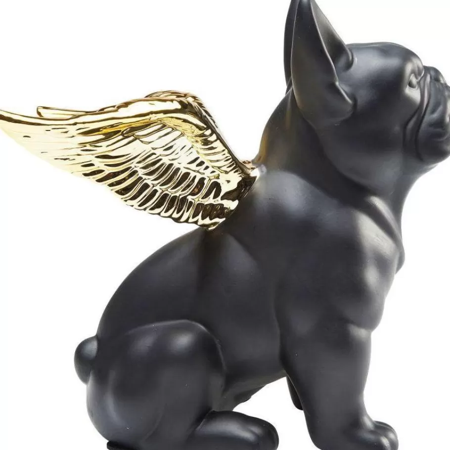 KARE Design Opbergers | Woondecoratie<Decofiguur Sitting Angel Dog Goud-Zwart