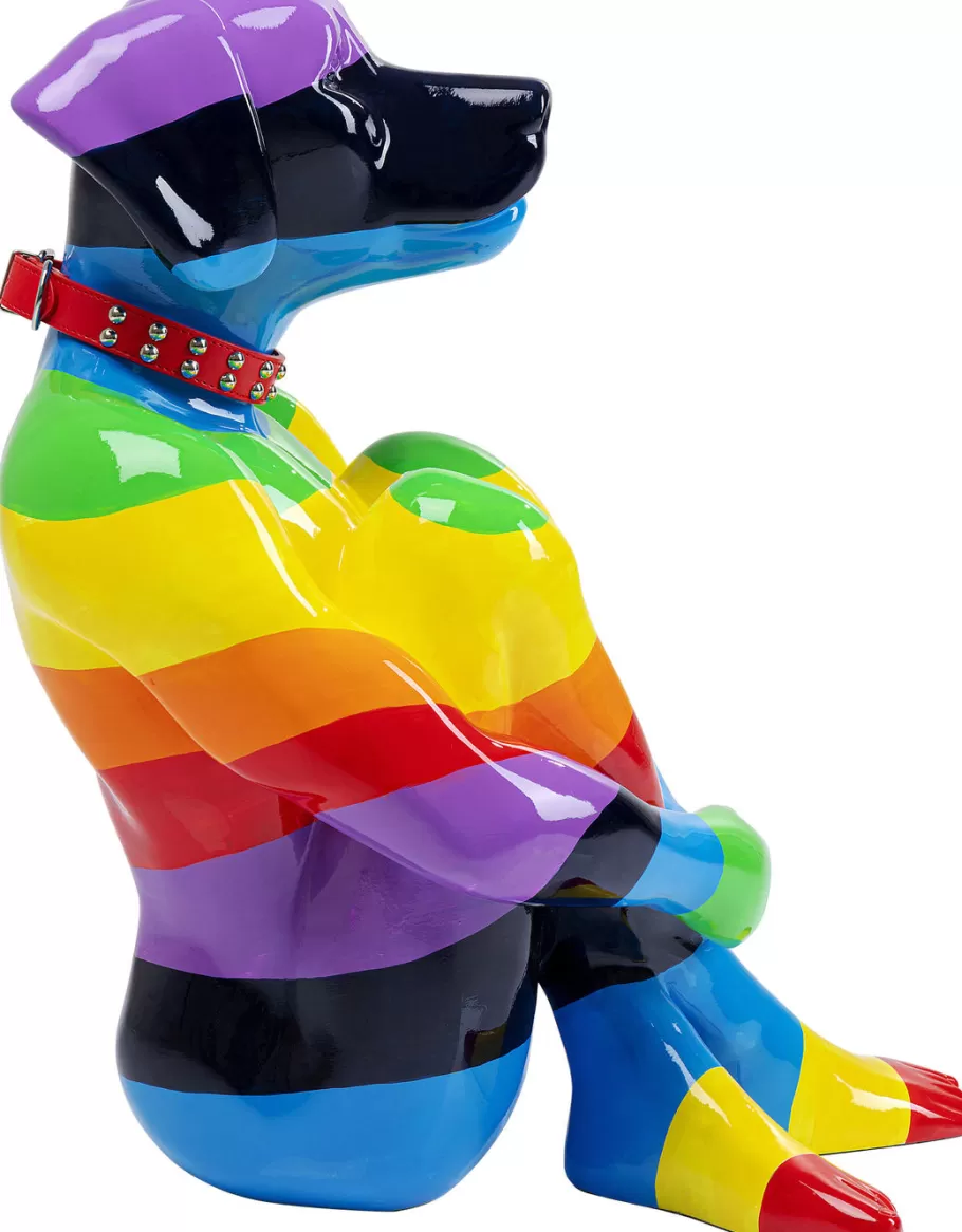 KARE Design Opbergers | Woondecoratie<Decofiguur Sitting Dog Regenboog 80cm