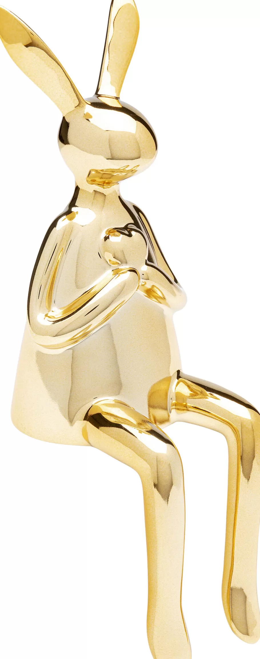 KARE Design Opbergers | Woondecoratie<Decofiguur Sitting Rabbit Heart Gold 29cm