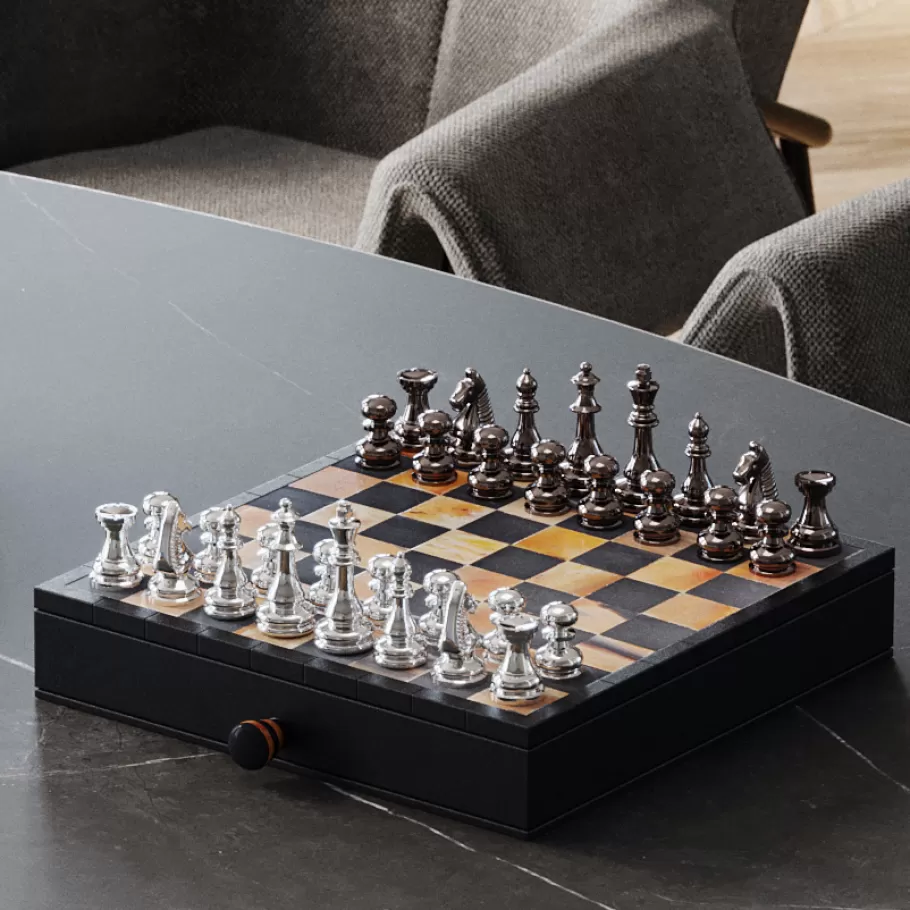 KARE Design Kasten | Tuinmeubelen<Deko Object Chess Antique 36x33cm