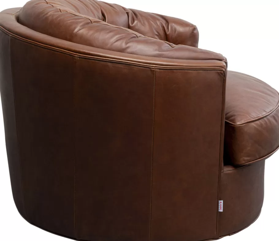 KARE Design Kasten | Fauteuils<Draaibare Fauteuil Music Hall Leather Brown