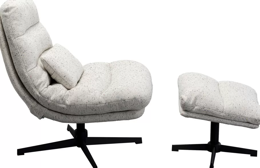 KARE Design Kasten | Fauteuils<Draaifauteuil + Hocker Columbia