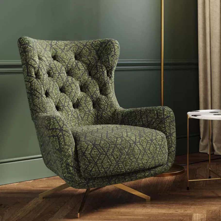 KARE Design Kasten | Fauteuils<Draaifauteuil Bellini Green