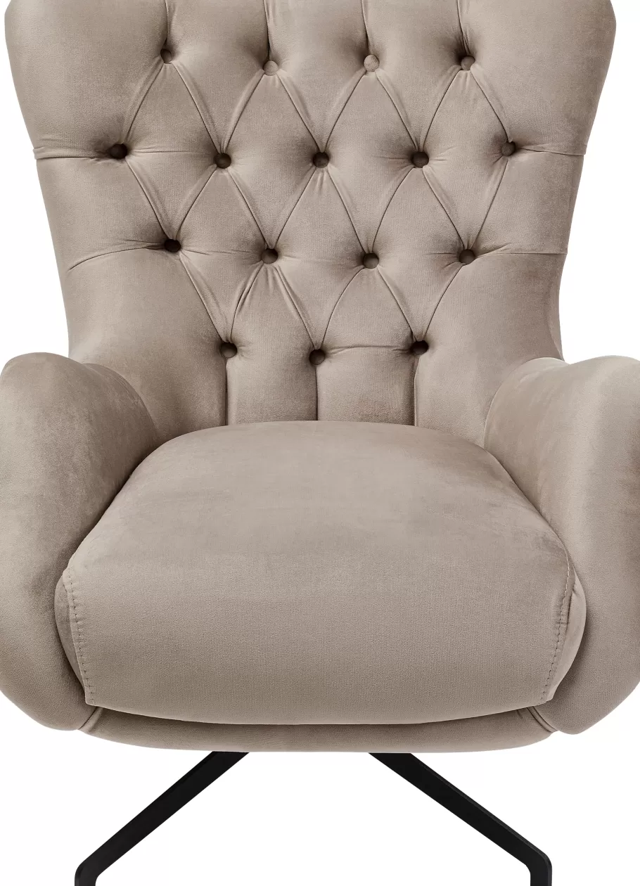 KARE Design Kasten | Fauteuils<Draaifauteuil Bellissima Velvet Beige