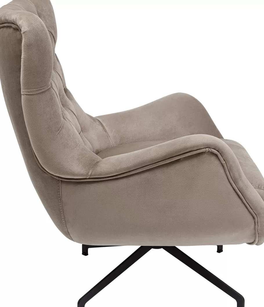 KARE Design Kasten | Fauteuils<Draaifauteuil Bellissima Velvet Beige