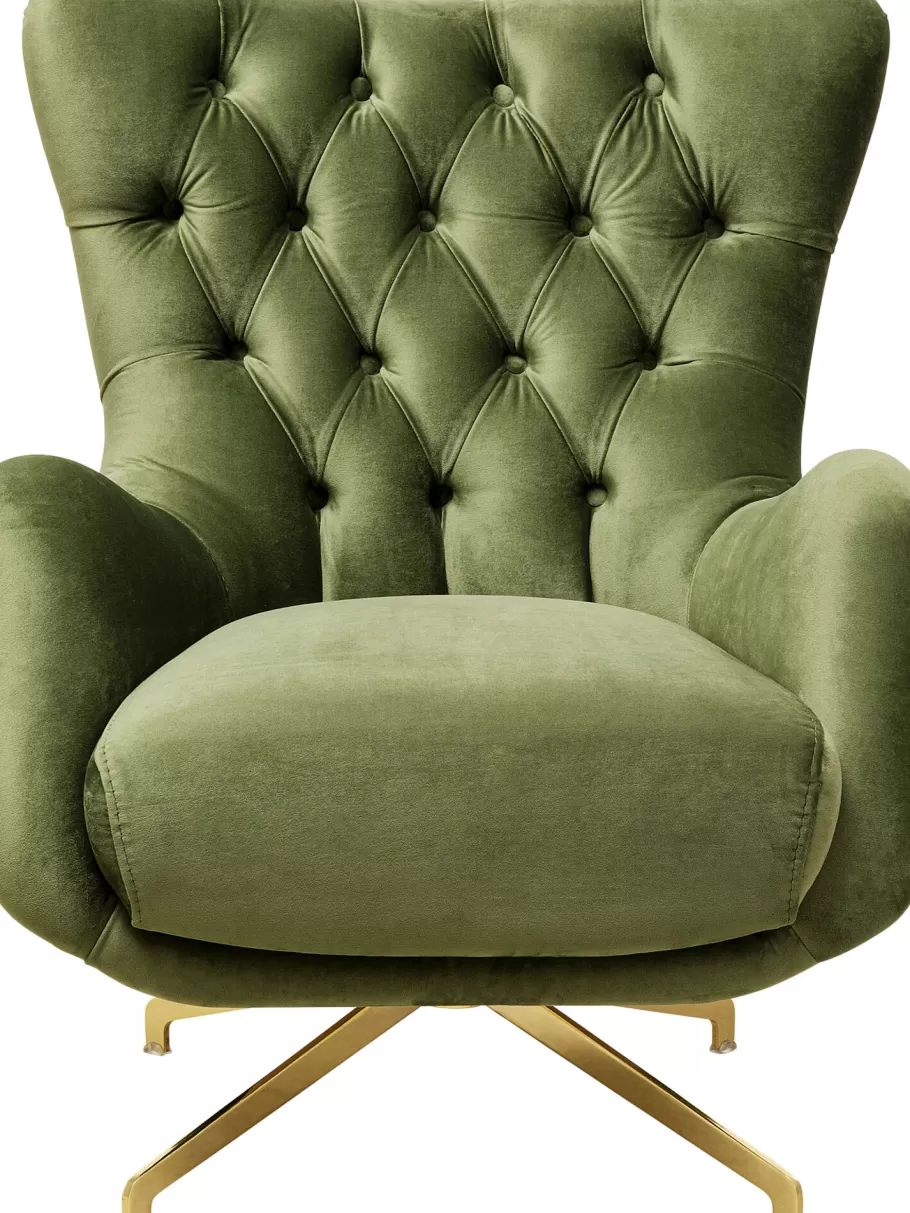 KARE Design Kasten | Fauteuils<Draaifauteuil Bellissima Velvet Green