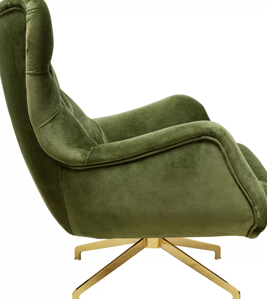 KARE Design Kasten | Fauteuils<Draaifauteuil Bellissima Velvet Green