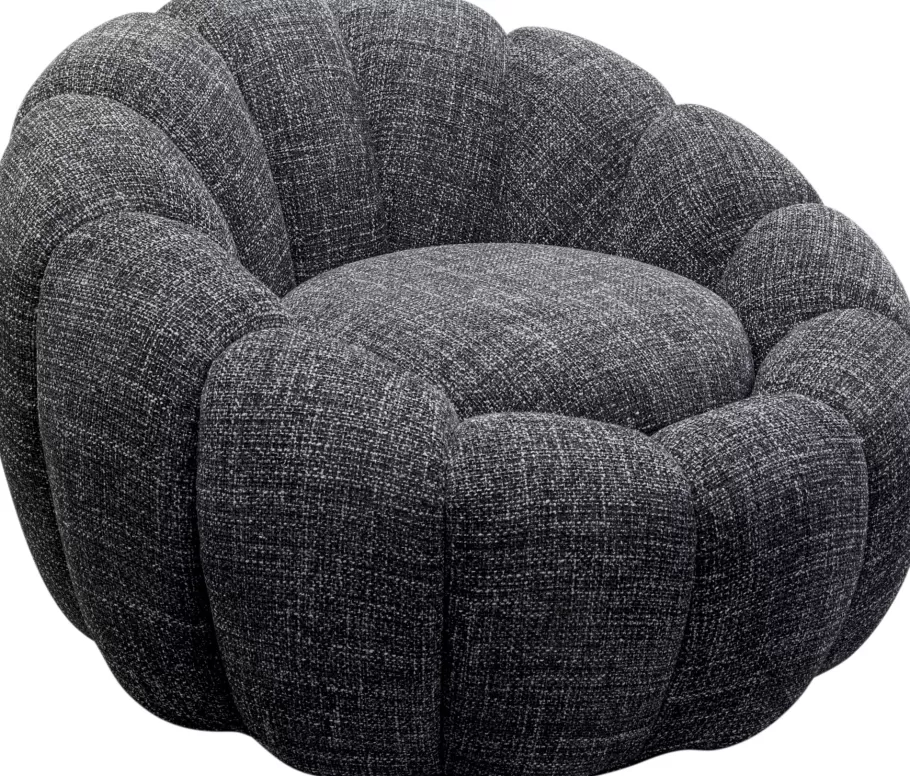 KARE Design Kasten | Fauteuils<Draaifauteuil Peppo Bloom Melange Black