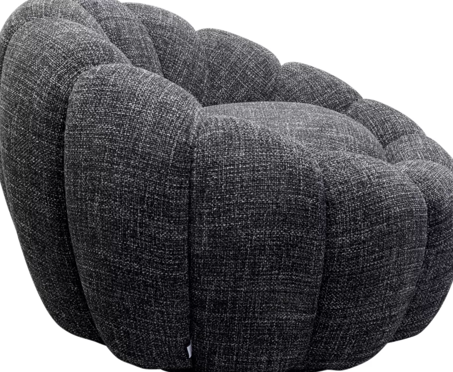 KARE Design Kasten | Fauteuils<Draaifauteuil Peppo Bloom Melange Black