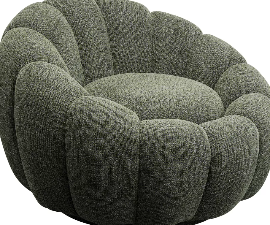 KARE Design Kasten | Fauteuils<Draaifauteuil Peppo Bloom Melange Green