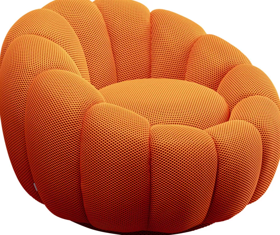 KARE Design Kasten | Fauteuils<Draaifauteuil Peppo Bloom Orange