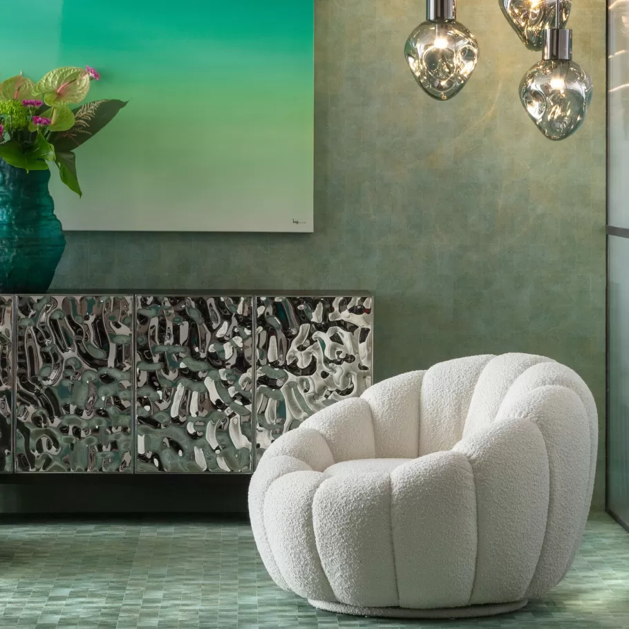 KARE Design Kasten | Fauteuils<Draaifauteuil Peppo Bloom White