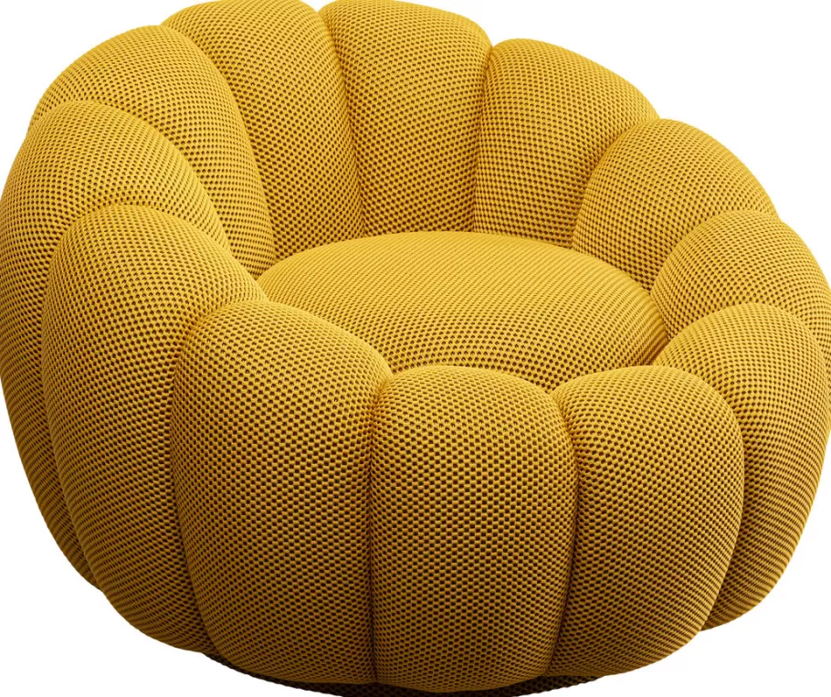 KARE Design Kasten | Fauteuils<Draaifauteuil Peppo Bloom Yellow