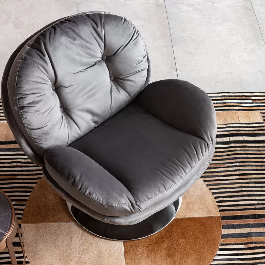 KARE Design Kasten | Fauteuils<Draaistoel Cosy Grijs