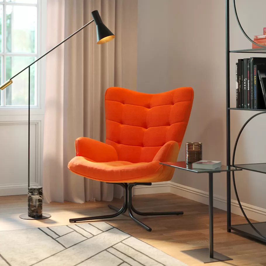 KARE Design Kasten | Tuinmeubelen<Draaistoel Oscar Velvet Orange