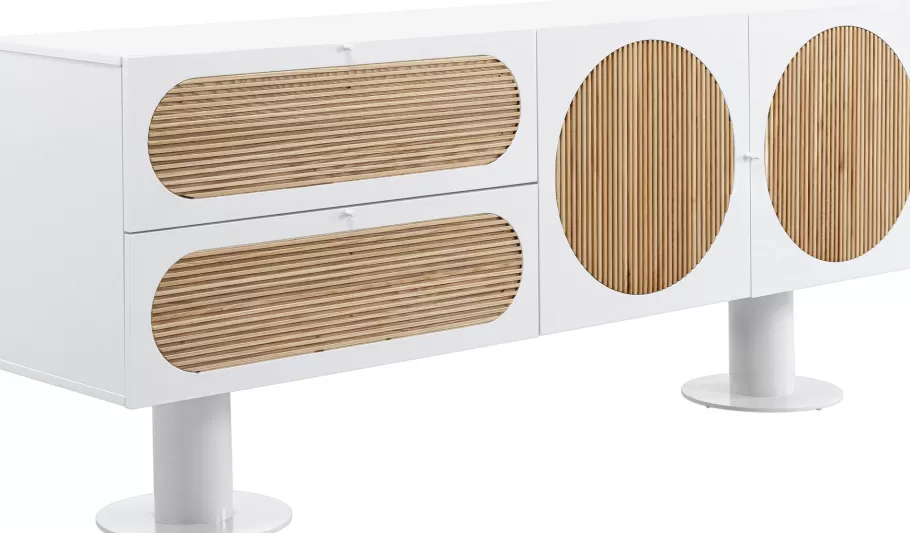 KARE Design Kasten | Lage Kasten & Dressoirs<Dressoir Atomic White 183x76cm