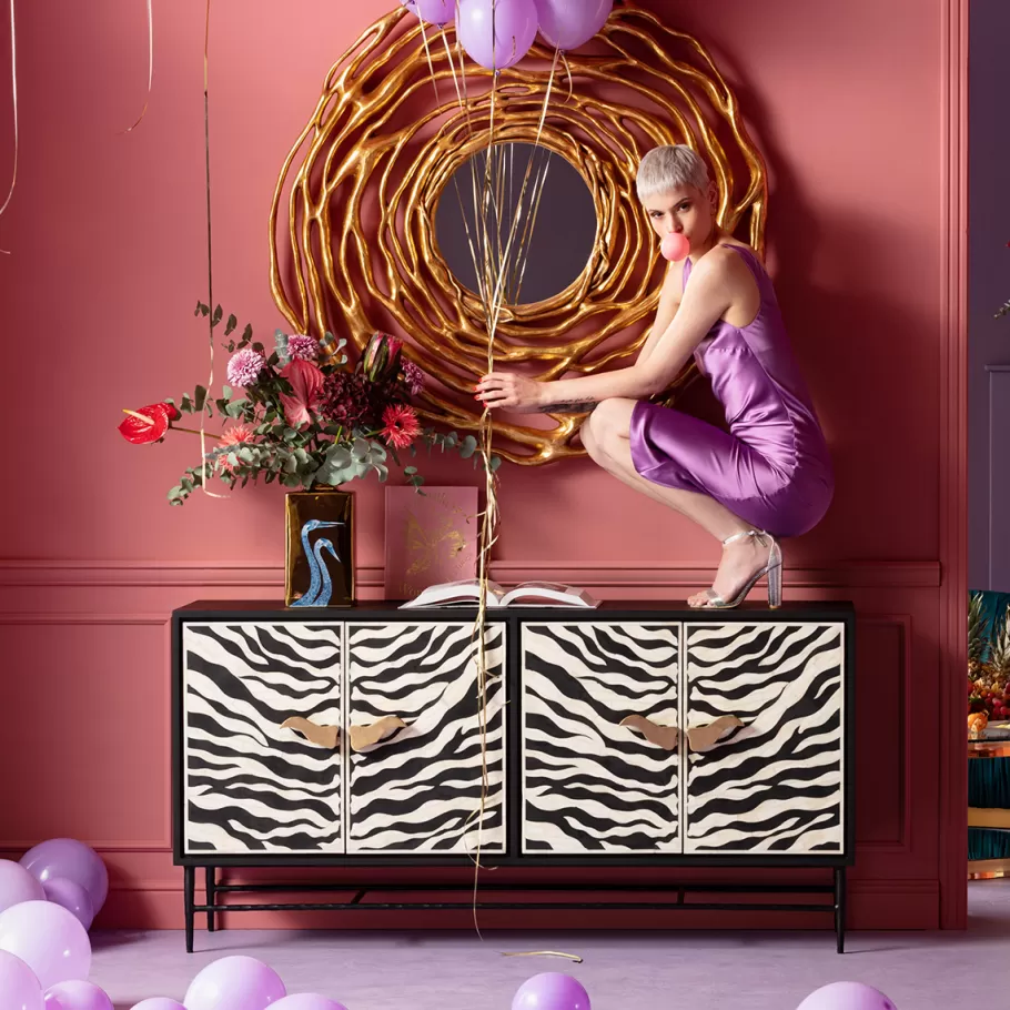 KARE Design Kasten | Lage Kasten & Dressoirs<Dressoir Zebra 160x80cm