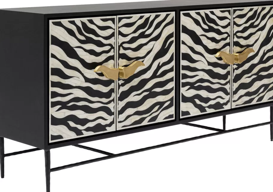 KARE Design Kasten | Lage Kasten & Dressoirs<Dressoir Zebra 160x80cm