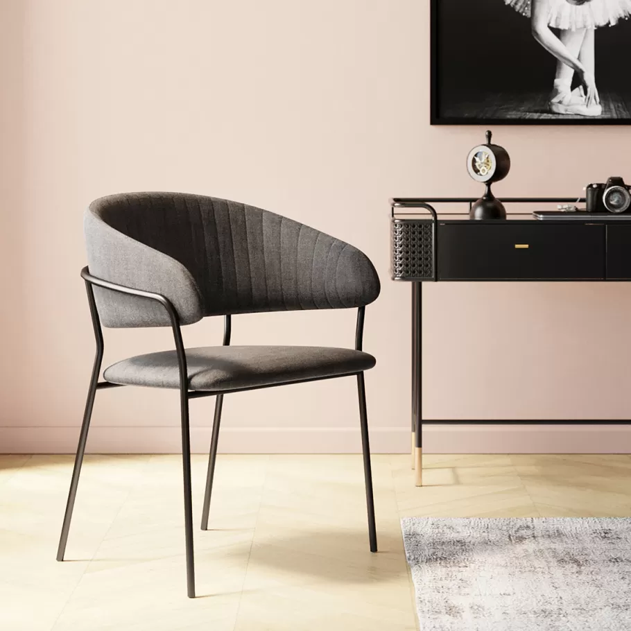 KARE Design Kasten | Stoelen<Eetkamerstoel Belle Anthracite (Set Van 2)