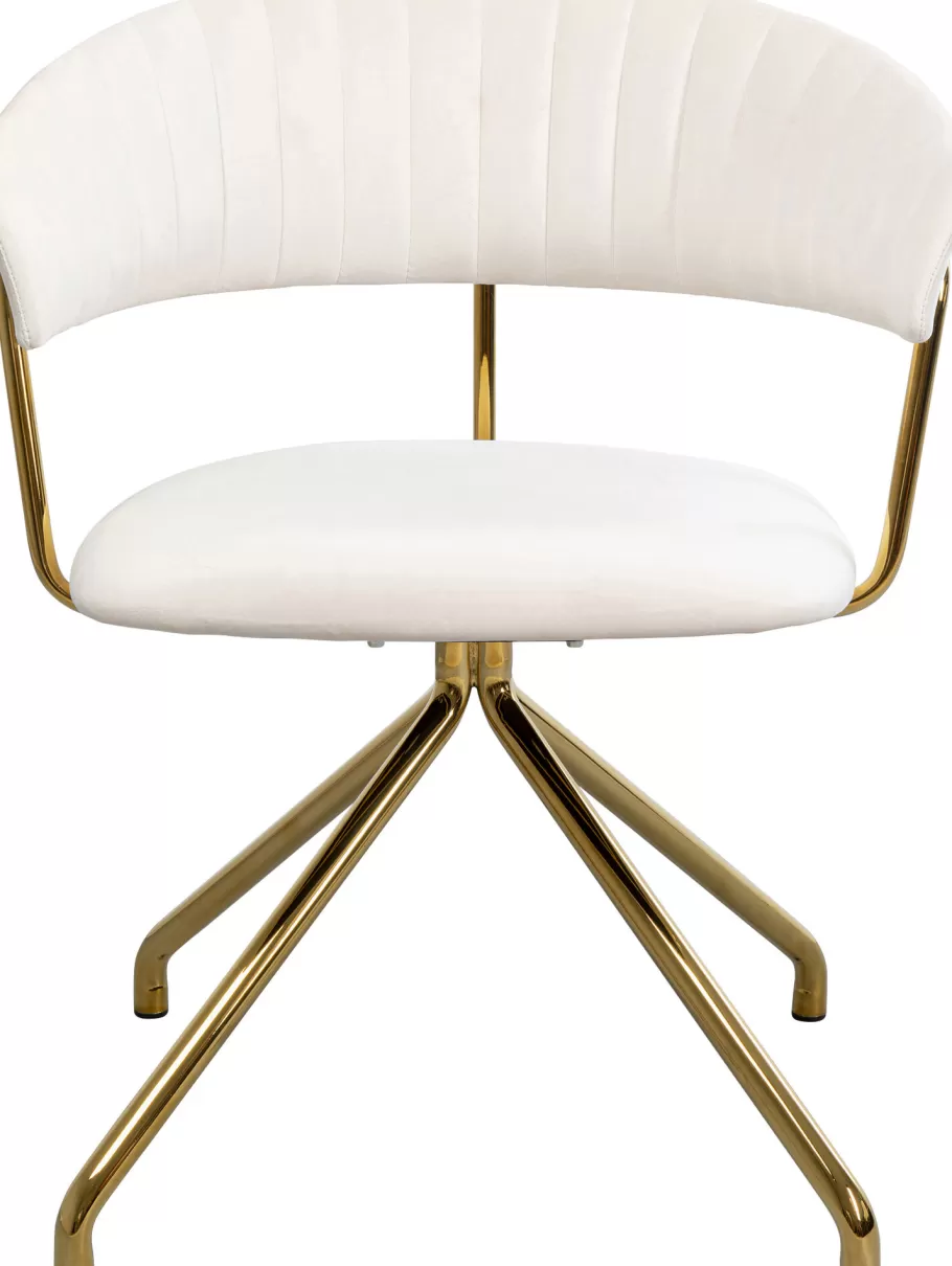 KARE Design Kasten | Stoelen<Eetkamerstoel Belle Velvet Cream