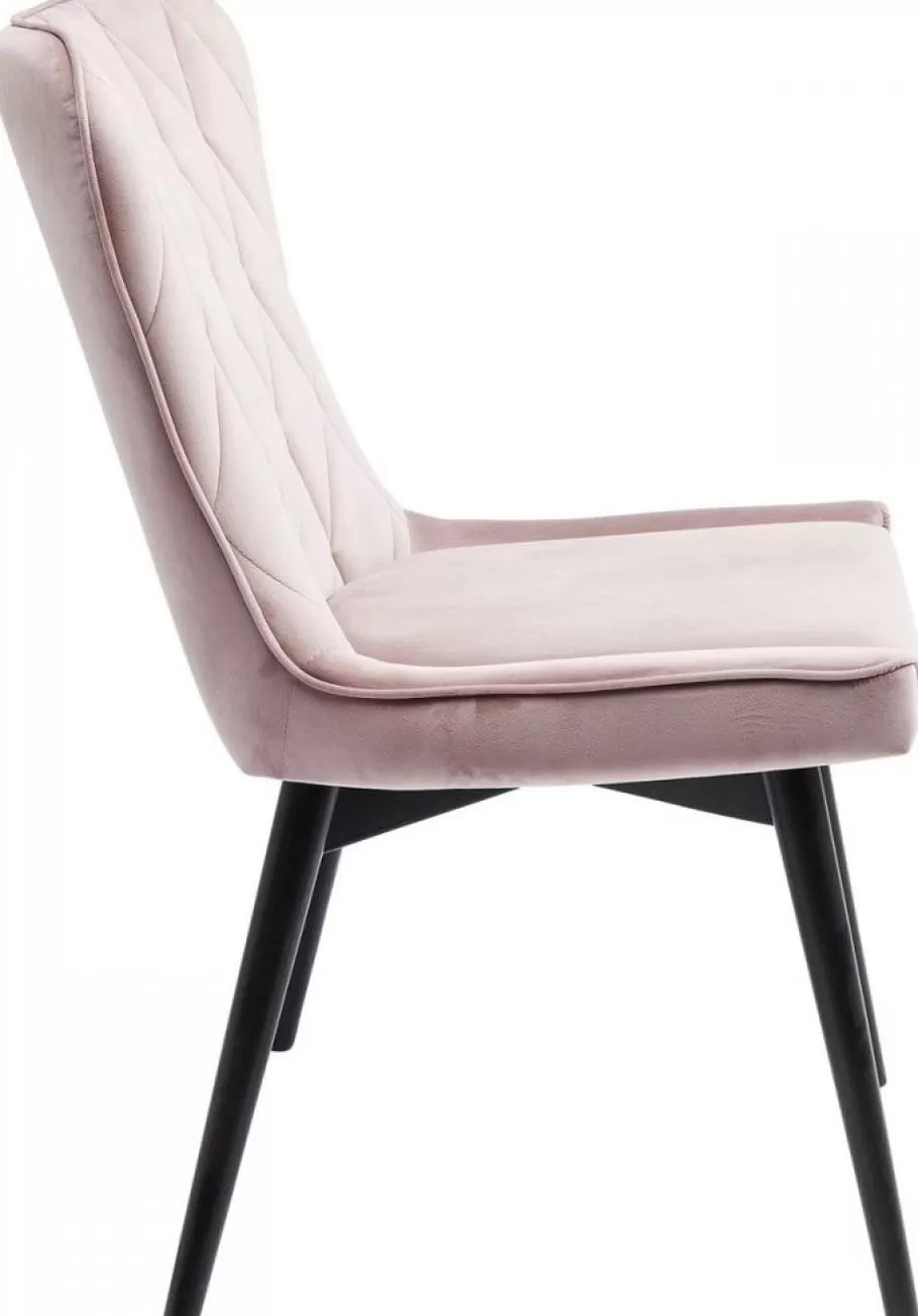 KARE Design Kasten | Stoelen<Eetkamerstoel Black Marshall Fluweel Roze