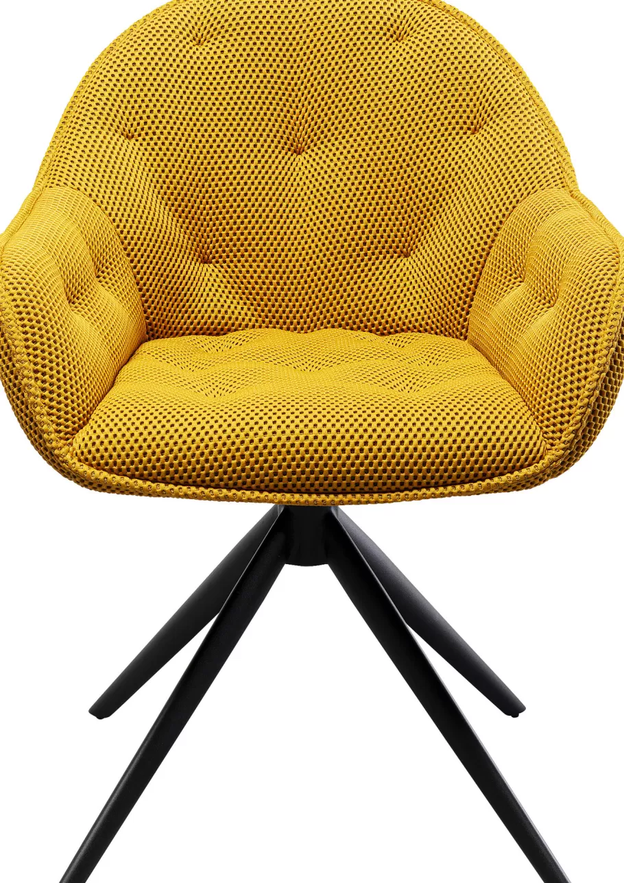 KARE Design Kasten | Stoelen<Eetkamerstoel Carlito Mesh Yellow