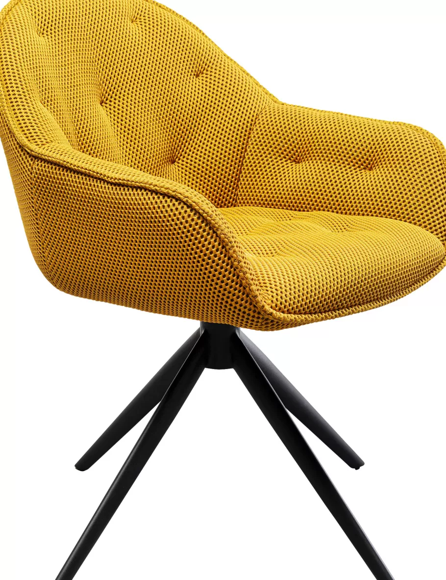 KARE Design Kasten | Stoelen<Eetkamerstoel Carlito Mesh Yellow