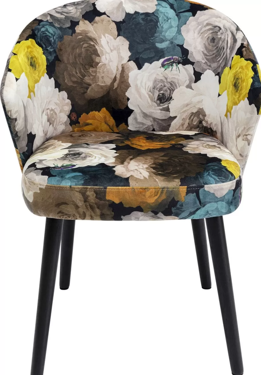 KARE Design Kasten | Stoelen<Eetkamerstoel Peony Flower Geel