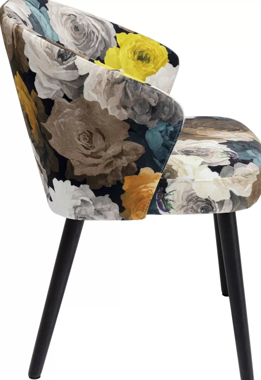 KARE Design Kasten | Stoelen<Eetkamerstoel Peony Flower Geel