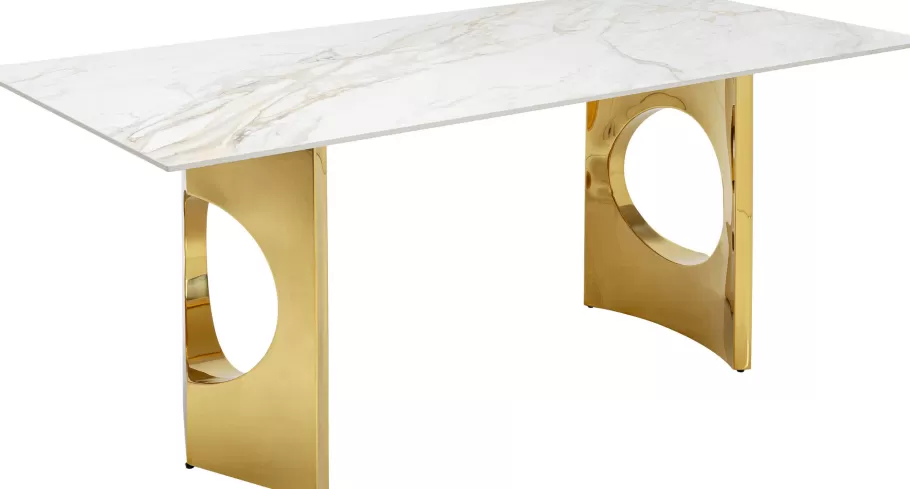 KARE Design Kasten | Tafels<Eettafel Eternity Oho Gold 180x90cm