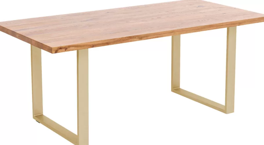 KARE Design Kasten | Tafels<Eettafel Jackie Oak Brass 160x80