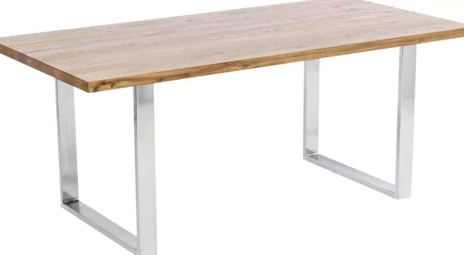 KARE Design Kasten | Tafels<Eettafel Jackie Oak Chrome 160x80