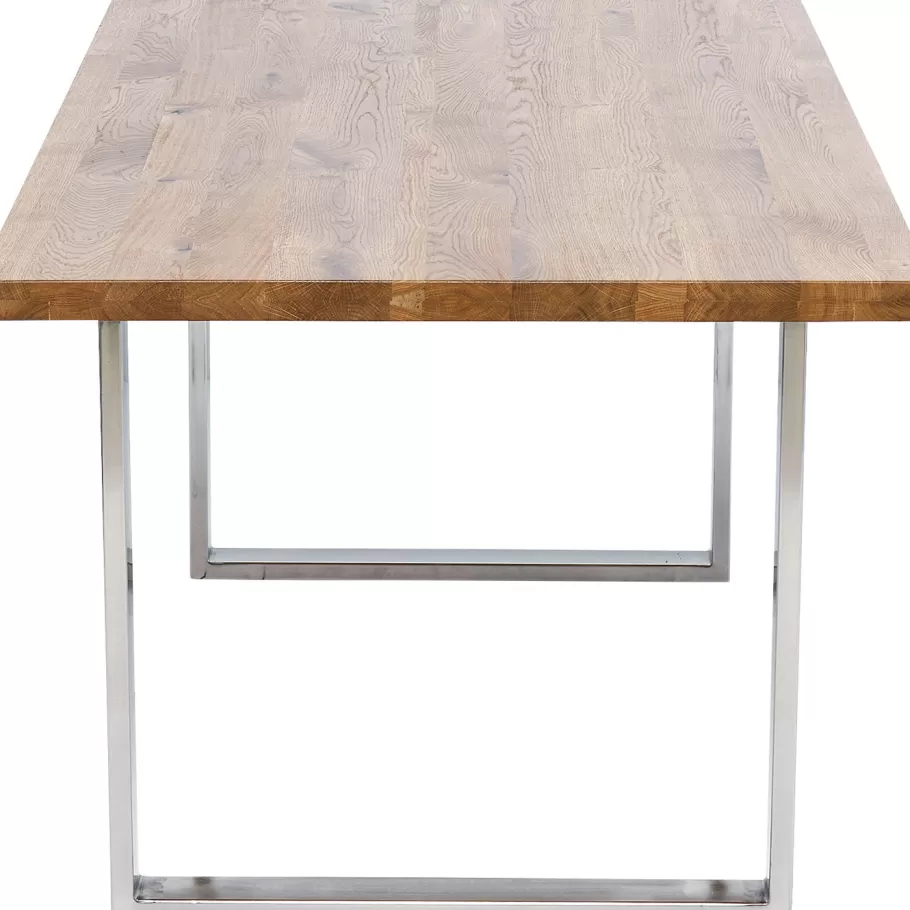 KARE Design Kasten | Tafels<Eettafel Jackie Oak Chrome 160x80