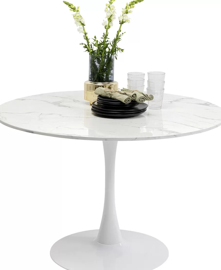 KARE Design Kasten | Tafels<Eettafel Schickeria Marble White 110cm