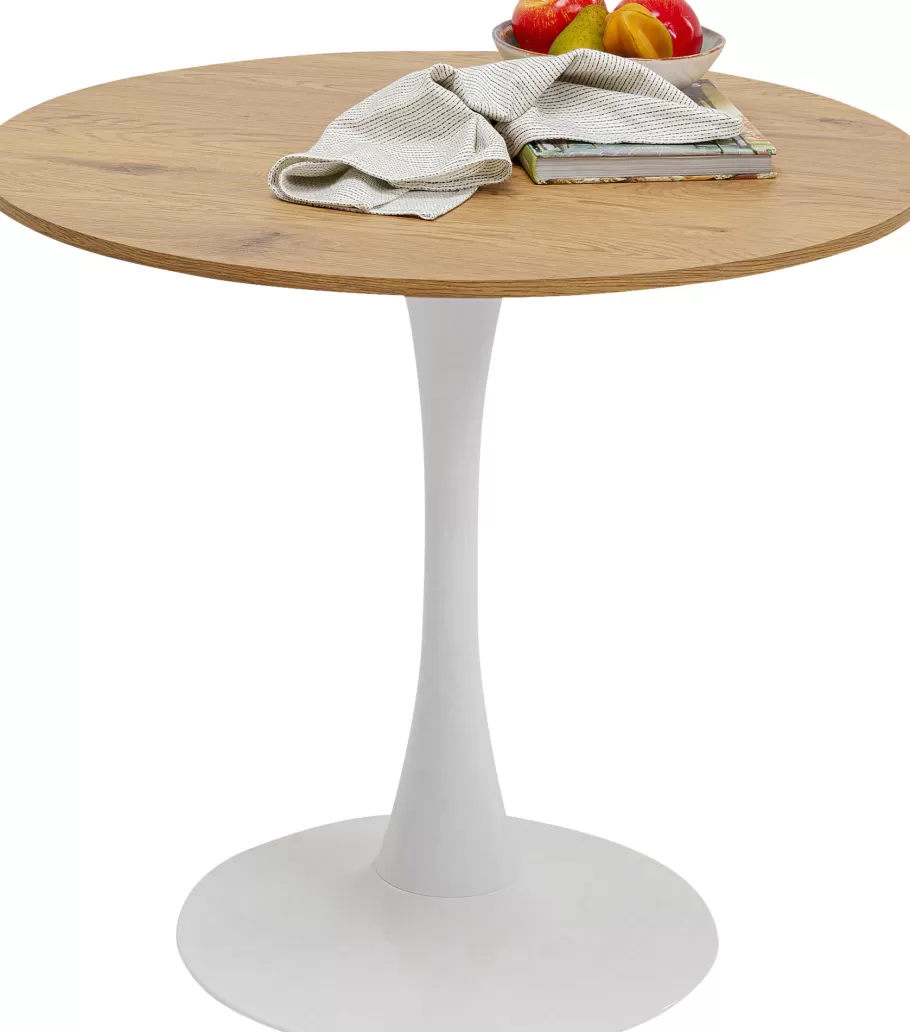 KARE Design Kasten | Tafels<Eettafel Schickeria Oak Print White Ø80cm