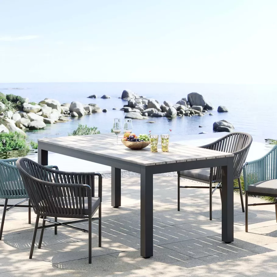 KARE Design Kasten | Tuinmeubelen<Eettafel Sorrento Grey 180x90cm