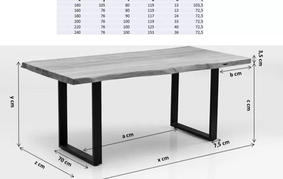 KARE Design Kasten | Tafels<Eettafel Symphony Eiken Messing