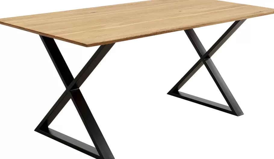 KARE Design Kasten | Tafels<Eettafel Symphony Oak Cross Black 180x90cm