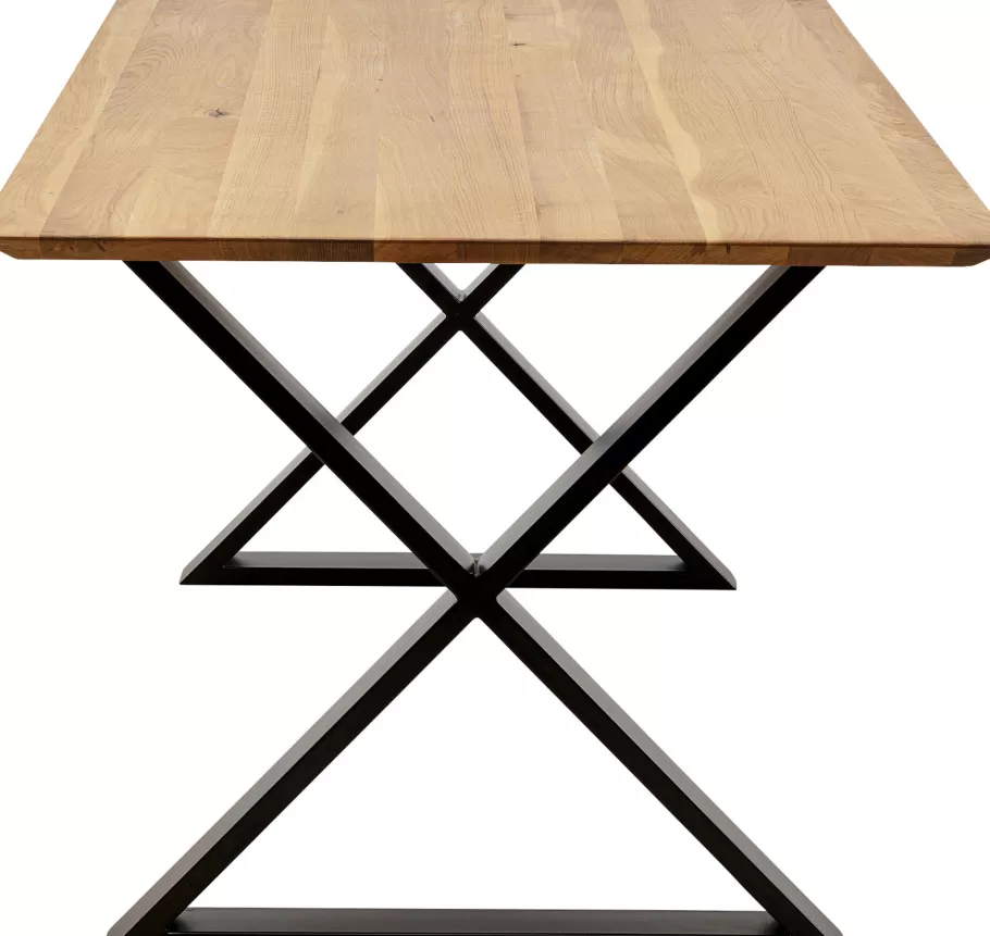 KARE Design Kasten | Tafels<Eettafel Symphony Oak Cross Black 200x100cm