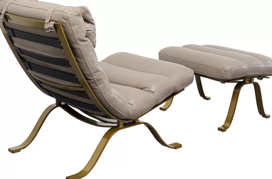 KARE Design Fauteuils | Tuinmeubelen<Fauteuil + Hocker Novel