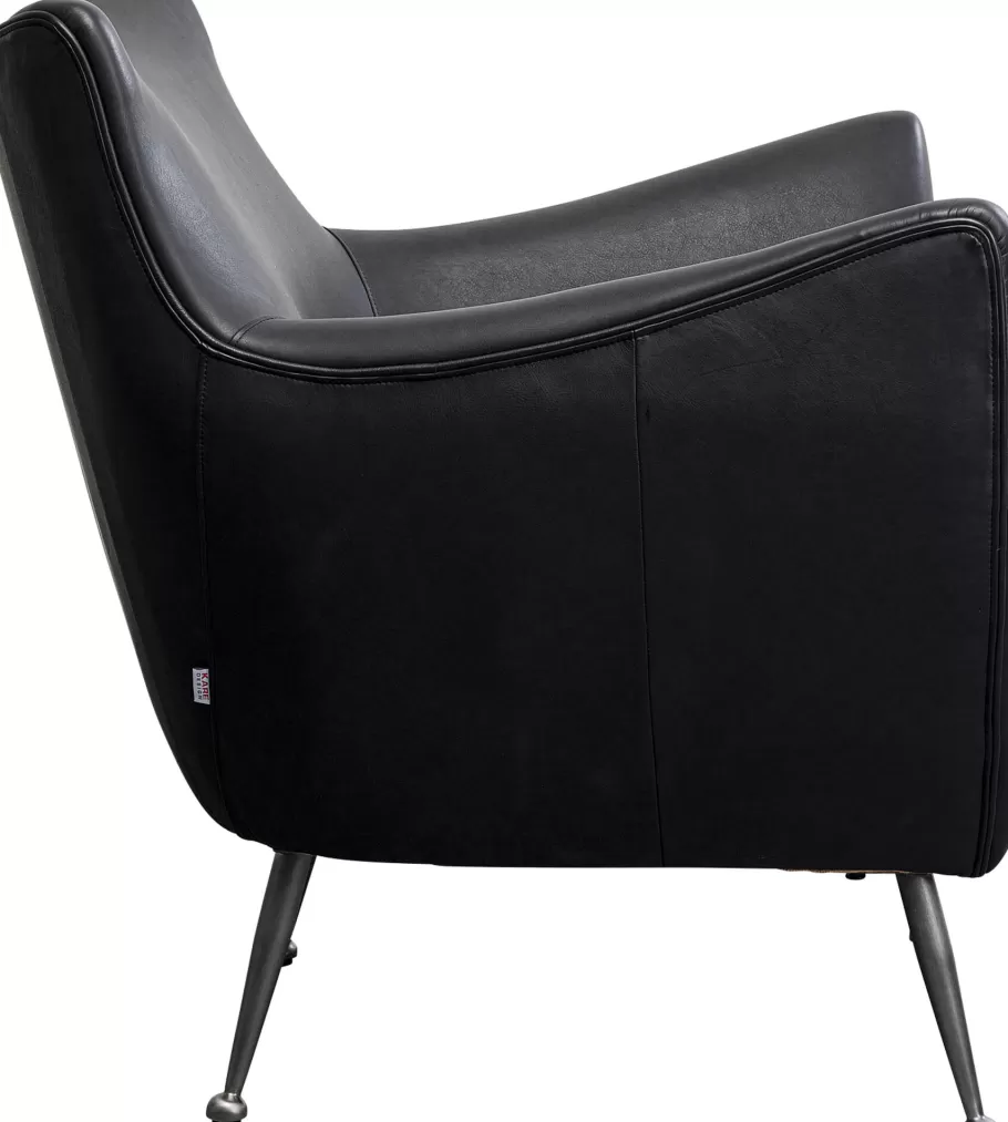 KARE Design Kasten | Fauteuils<Fauteuil Goldfinger Smart Leather Black