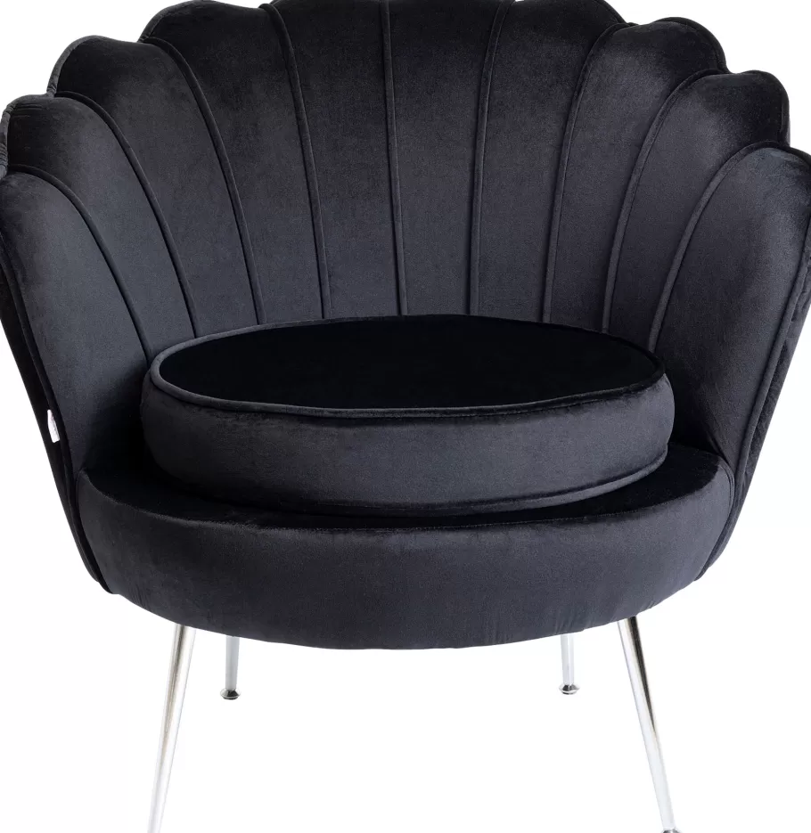 KARE Design Kasten | Fauteuils<Fauteuil Water Lily Chrome Black