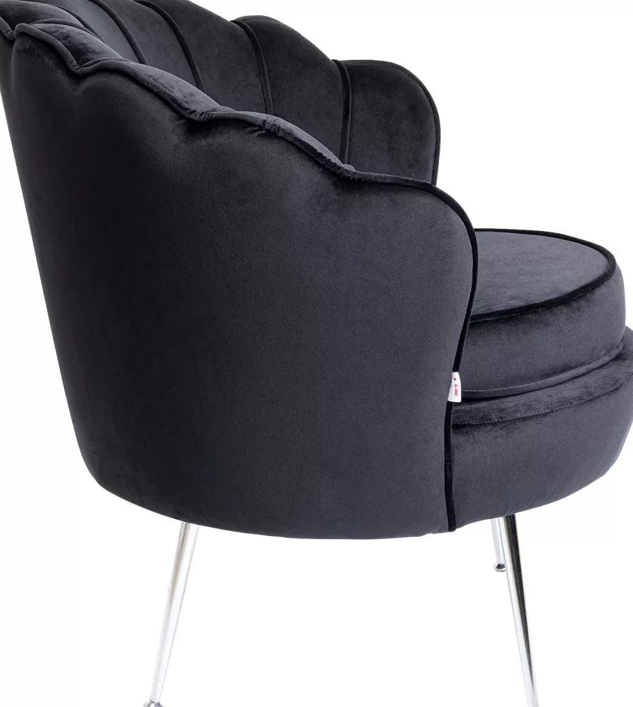 KARE Design Kasten | Fauteuils<Fauteuil Water Lily Chrome Black