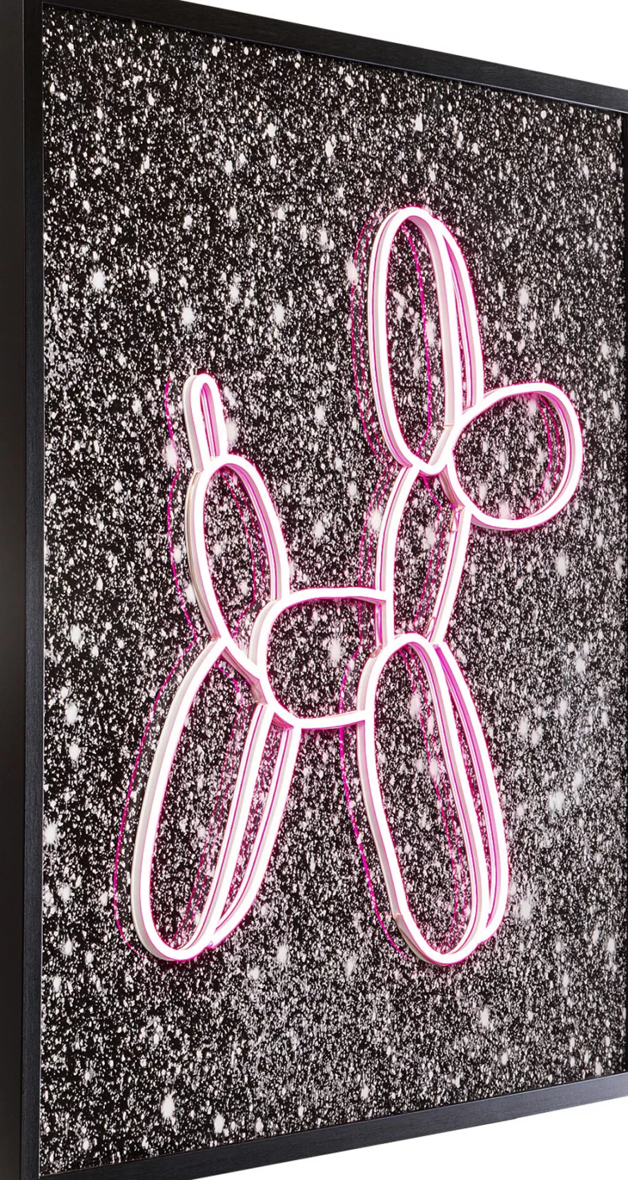 KARE Design Wanddecoratie | Kasten<Glas Schilderij Balloon Dog LED 80x80cm