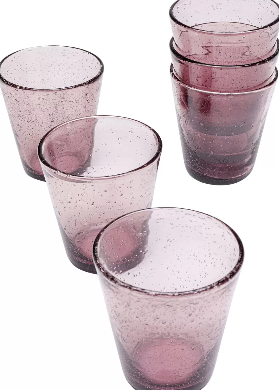 KARE Design Servies & Tafelaccessoires | Kasten<Glazen-Set Bubble Mauve (6 Stuks)